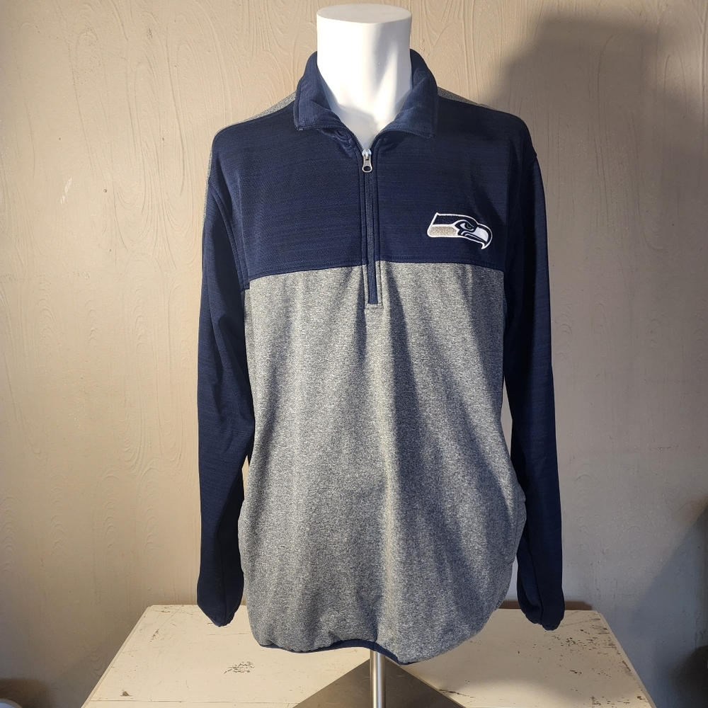 Mens XL NFL Seahawks 1/4 Zip Pullover